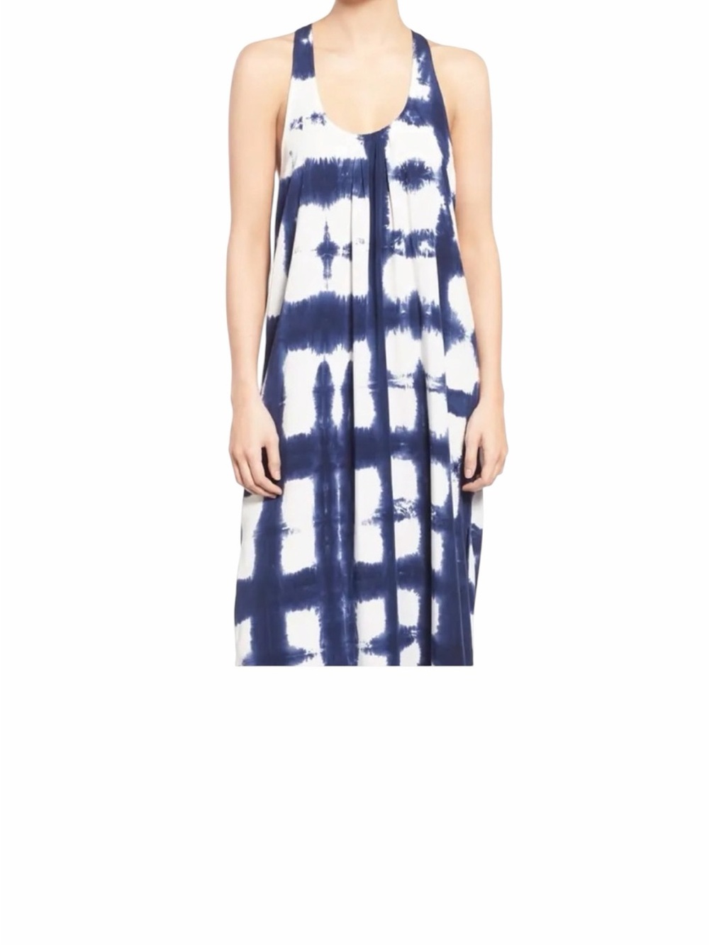 Splendid blue and white tie dye midi dress